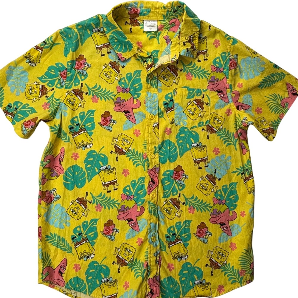 Nickelodeon SpongeBob SquarePants ShirtKids XXL 18 Yellow Cotton TropicalPatrick